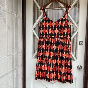 Vixen Micheline Pitt Halloween Harlequin pumpkin witch Dress
